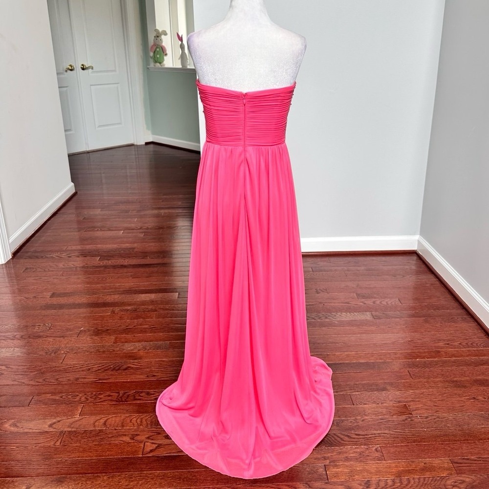 Decode 1.8 Peach Feminine Strapless Beaded Embellihsed Gown Dress Size 2 - Picture 4 of 11